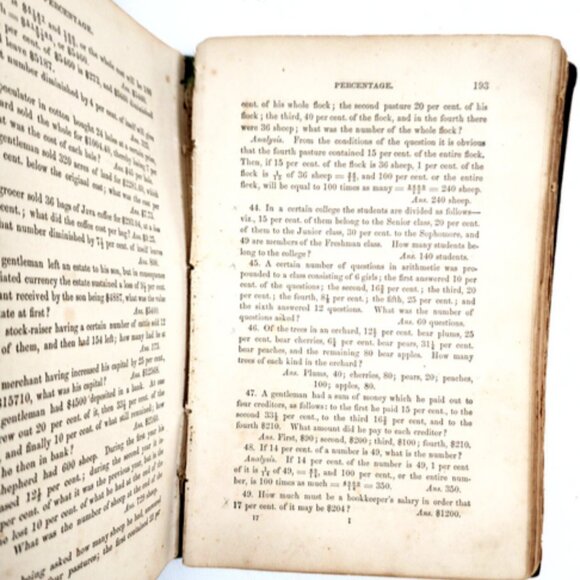 Higher Analytical Arithmetic 1870 HC by Shelton P Sanford 2nd Edition RARE - Picture 9 of 13